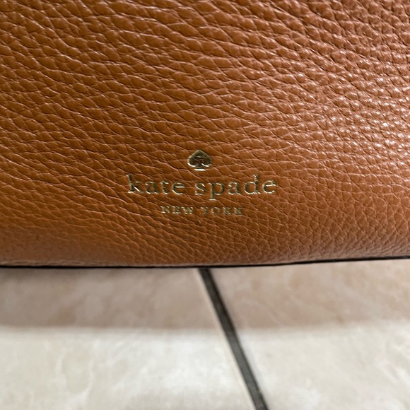 Kate Spade Pebbled Leather Bucket Bag in Tan - Picture 3 of 11